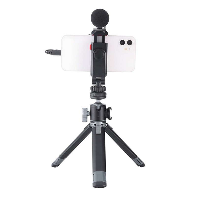 Smartphone Clip Holder 360 Degree Rotation Phone Tripod Mount with