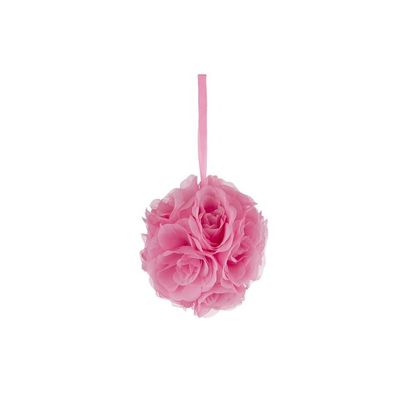 Mega Crafts Pink Artificial Rose Pomander Kissing Ball 6 Inch,