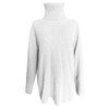 MMOOVV Damen Winterpullover, übergroßer Rollkragenpullover, langärmelig grob gestrickt Tunika-Pullover Strickjacke