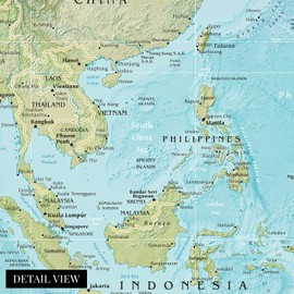 HISTORIX 2021 Southeast Asia Map - 24x30 Inch South East Asia Map - SE Asia Map Print - Map of Southeast Asia Poster