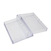 Clear Hard Plastic Box with Lid, Stackable Playing Card Storage