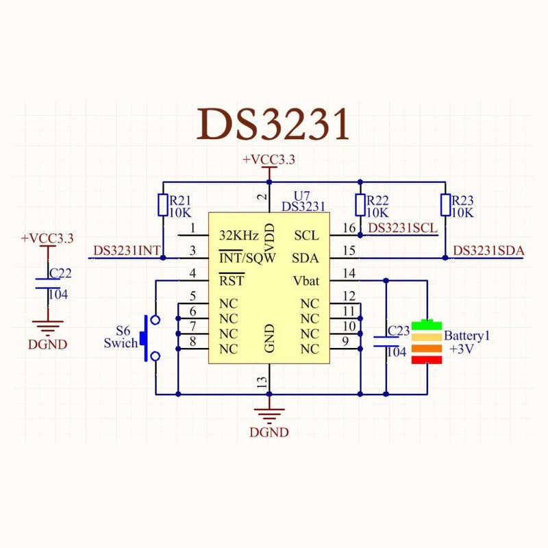 DS3231 AT24C32 IIC RTC Module Clock Timer Memory Module Beats