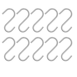TOPBATHY 100 Pcs S Hooks S Shaped Hook Heavy Duty Stainless Steel Hanger Hooks for Kitchen Office Garden Versatile