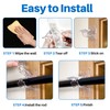 24-Pack No Drill Needed Curtain Rod Holders Brackets, Self Adhesive