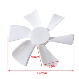 COEFEPIY 6" 12V White RV Vent Fan Blade D-Bore Replacement for RV Bathroom Camper Vent Fan,Jensen roof Vents and Range Hoods or Any 12 Volt Motor with a 0.094-inch D-Shaped Shaft