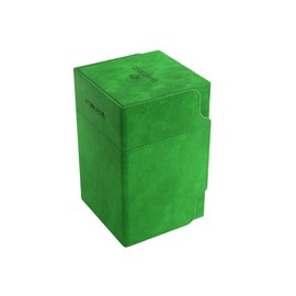 Gamegenic Watchtower 100+ XL Convertible Deck Box | Double-Sleeved Card Storage | Card Game Protector | Nexofyber Surface | Holds Up to 100 Cards | Green Color | Made by Gamegenic (GGS20106ML)