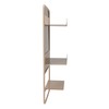 Bloomingville Metal Wall Mirror with 3 Shelves, Blush Color