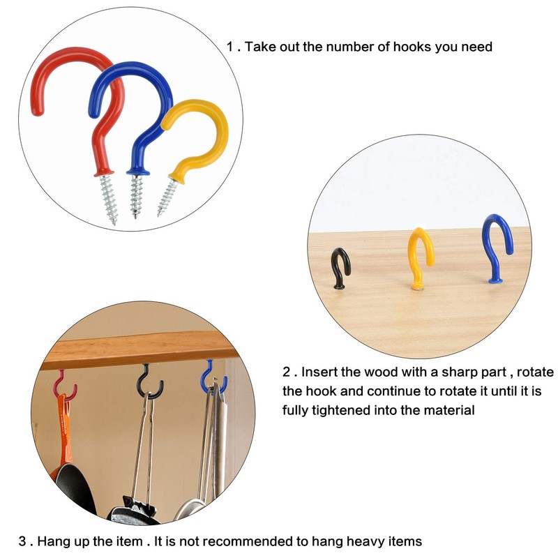 ‎Drado 30 Pcs Ceiling Hooks Heavy Duty Screw Cup Hook