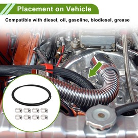 HOPESPANNER 3/16" Fuel Line Kit 7.51ft Vacuum Hose Automotive Fuel Hose with 8 Clamps