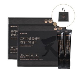 서울약사신협(백) (진세노사이드 50mg) 프리미엄 홍삼정 천명스틱 골드 30포 2세트 Seoul Pharmacists Cooperative (White) (Ginsenosides 50mg) Premium Red Ginseng Essence Cheongmyeong Stick Gold 30 Packs 2 Sets