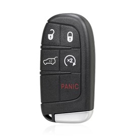 Key Fob Remote Replacement Fits for Jeep Grand Cherokee 2014 2015 2016 2017 2018 2019 2020 2021 Proximity Smart Key Car Keyless Entry Remote Start M3N40821302 68143505AC 68143505AA (Pack of 2)