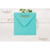 6" x 6" Turquoise Envelopes x 25 Pack. 100gsm Weight.