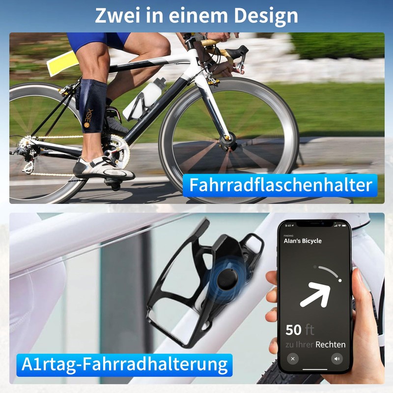 Quevati AirTag Bicycle Drink Holder