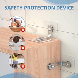 Zhenghebuy 6 Pairs of Furniture Wall Anchors, Wall Mounting Cabinet, Tilt Protection Furniture Wall Anchor, Tilt Protection Furniture for Toddlers, Furniture Wall Anchor, Removable Furniture Anchor