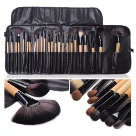 FOEONCO Set De 24 Brochas De Maquillaje Con Estuche Incluido