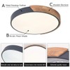 EDISLIVE Ceiling Light Dimmable 19inch Modern Minimalist LED Round Shaped