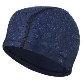 Swim Cap, Training Swim Cap, Swimming Cap, Sea Swim, Adult, Pool Hat, Stretchable, Unisex, Black (Navy, Free)