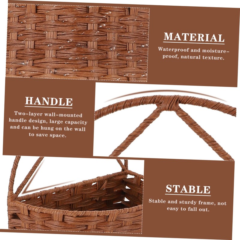 MAGICLULU Hanging Storage Basket Wall-mounted Pantry Basket for Home Organization