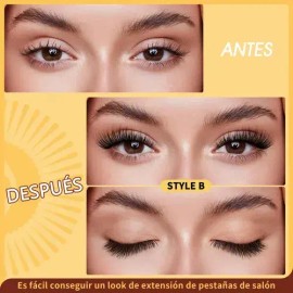 Kit De Pestañas Magnéticas Reutilizables Con Aplicador B