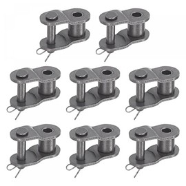 uxcell 8Pcs #40 Chain Offset Half Link Roller, 1/2" Pitch Carbon Steel, Standard Chain End Connector Split Links for 08A Chain