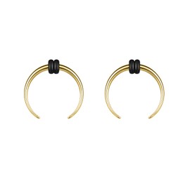 ZS 2Pcs Pincher Tapers Septum Rings, 2G 4G 6G 8G 10G 14G 16G Buffalo Horseshoe Stretcher Expander Piercing for Stretching Pierced Nose Ear Gauge for Women Men (16g,8mm)