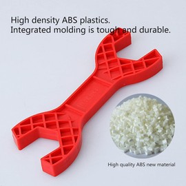 1Pc Red Multifunctional Double Head Shower Wrench Plastic Made Lightweight ,Adjustable Wrenches,Small in Size,Tools and Home Improvement, Bathroom Hand Tools Wrench for Faucet Shower Wrench Tool