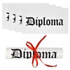 50 Graduation Diploma Guest Napkins Black and White Disposable Paper