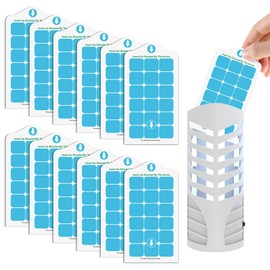 Qualirey 12 Pack Flying Insect Trap Refill Compatible with VEYOFLY Fly Trap LAMP Refill-VF02, Glue Board Insect Catcher, Replacement Sticky Glue Cards for Insect Bug Mosquito Gnat Fly Trap Indoors