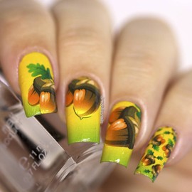 Whats Up Nails - P032 Feelin' Nutty Water Decals Sliders for Nail Art Design
