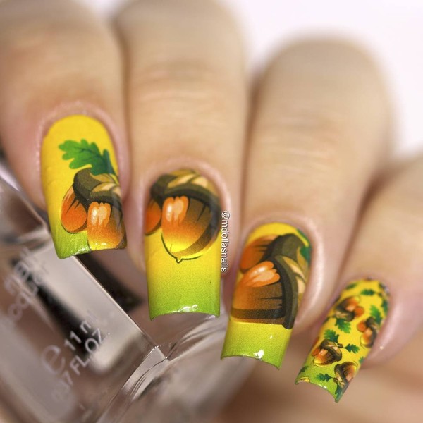 Whats Up Nails - P032 Feelin' Nutty Water Decals Sliders