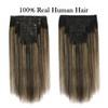 Sassina Yaki Clip in Hair Extensions Real Human Hair Double