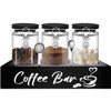 MACIFECI Glass Coffee Containers with Shelf Coffee Station Organizer 54oz