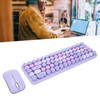 Keyboard Mouse Combo 2.4GHz Wireless Cute Retro 68 Round Keycaps