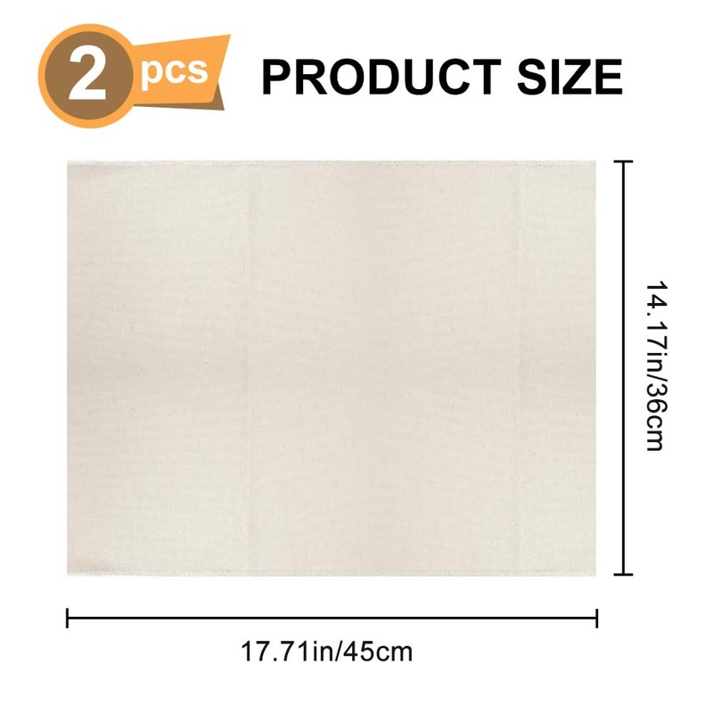 2PCS Tea Towels for Baking Sourdough, 14x12inch Bread Towel for