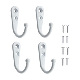 Yesmin 4 PCS Wall Mounted Hooks Coat Hooks Retro Door Robe Hook for Hanging Towel Clothes Hat Key Cup Single Metal Hook Cloth Hanger for in Bedroom Bathroom Kitchen Cupboard