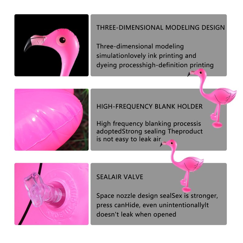 RmKbe 2pcs Inflatable Pink Flamingo Inflatable Toys Hawaiian Tropical Summer