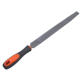 Shinelan 10" Handy File for Plastic Laminate Edge Finishing，Second Cut Grade High Carbon Hardened Steel Flat Mill File (10 in Half Round File 1pcs)