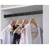 TAG Hardware Wardrobe Closet Rod Concave Shape with End Supports