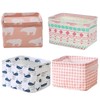 4 Pack Storage Baskets, Collapsible Mini Storage Boxes, Canvas Square