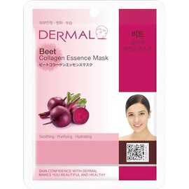DERMAL Korea - Surtido de 12 Mascarillas faciales. Mascaras Coreanas en tela hidratante con Colágeno y Vitamina E - 12 PACK