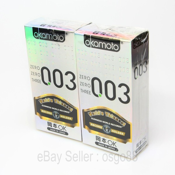 20p Okamoto 003 0.03mm Platinum condom Lubricant Super Ultra THIN condoms