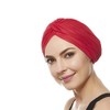 Beemo Polyester Twisted Pleated Turban Head Cover - Red