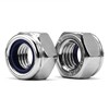 MINHER M10-1.5 Nylon Insert Locknuts,304 Stainless Steel Lock Nuts, Metric