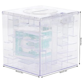 MOUMOUTEN Money Maze Puzzle Box, Unique Money Storage, Maze Game Coin Saving Box Great Present for Kids and Children (White)