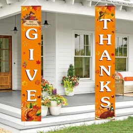Have one to sell? Sell one like this Sell something else  Share Thanksgiving Decorations GIVE THANKS Banner Porch Door Sign