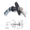 T-Handle Lock Kit with Keys T-Handle Garage Door Lock for