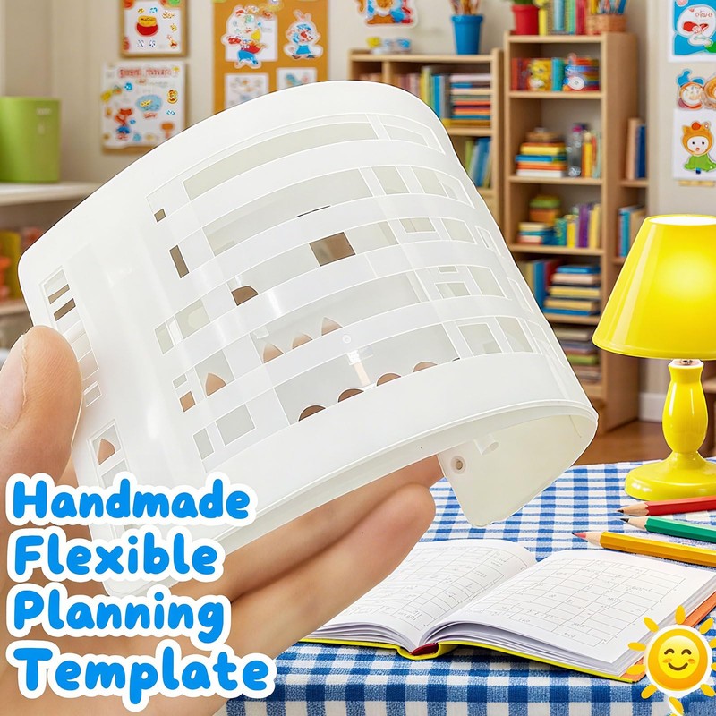 Handmade Flexible Record Template, Reusable Planner Stencils for Journaling, Calendar,