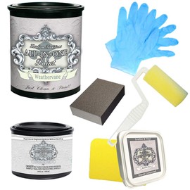 Finish-All-in-One Paint Bond-N-Flex Vinyl & Leather Repair, 8oz Kit Weathervane (Charcoal)