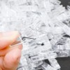 KIMOBER 1.37Inch Transparent Plastic Clear Clips,Craft Clothespins Binder Clips Peg