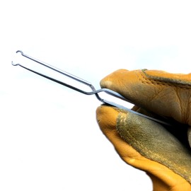 Lock Pinning Cross Locking Tweezers - Stainless Steel for Locksmith Rekeying Kit, Tools, and Pinning Mat